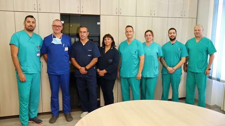Danijel Marić, Josip Brusić, Alen Protić, Lidija Vitas, Josip Španjol, Sanela Škevin, Karlo Perković, Juraj Ahel Foto: KBC Rijeka