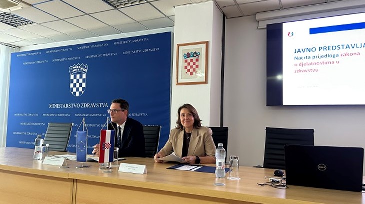 Bojan Vidović i Irena Hrstić                                                                                    Foto: Ministarstvo zdravstva